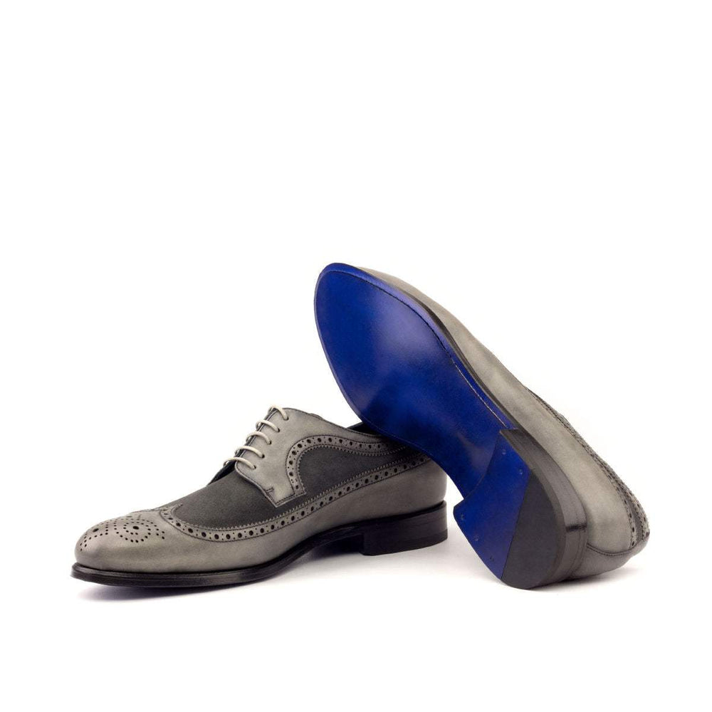 Men's Longwing Blucher Shoes Leather Grey 2707 2- MERRIMIUM