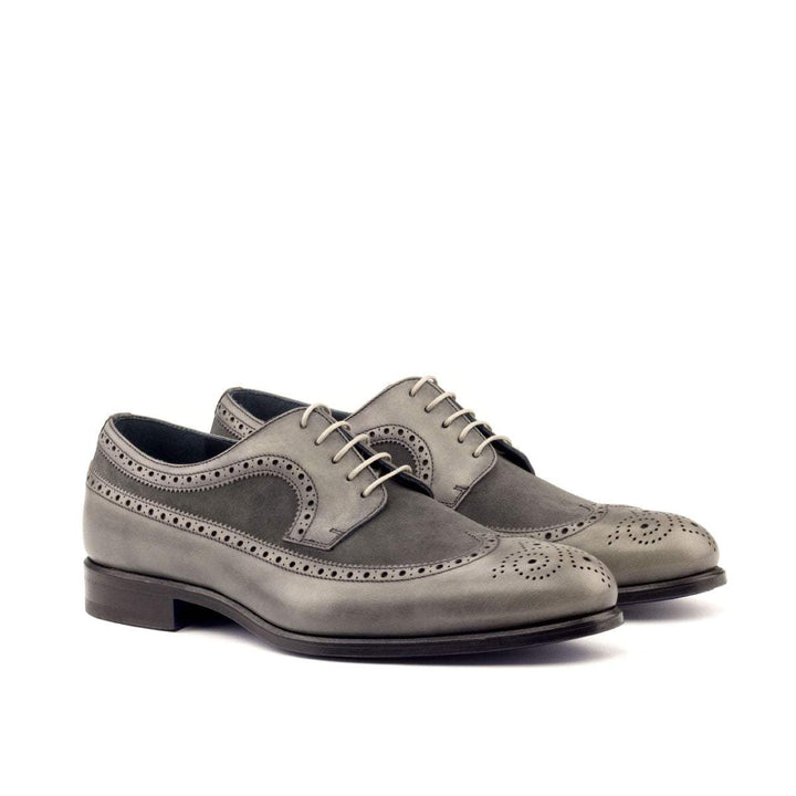 Men's Longwing Blucher Shoes Leather Grey 2707 3- MERRIMIUM
