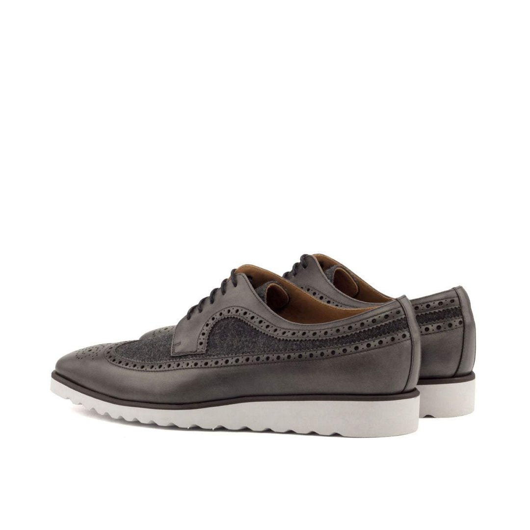 Men's Longwing Blucher Shoes Leather Grey 2787 4- MERRIMIUM