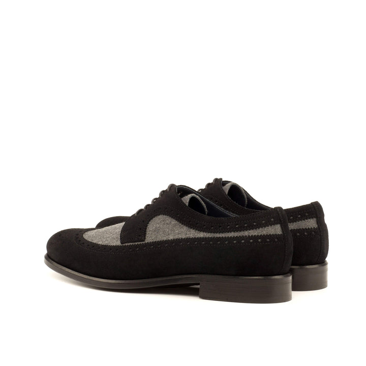 Men's Longwing Blucher Shoes Leather Grey Black 3647 4- MERRIMIUM