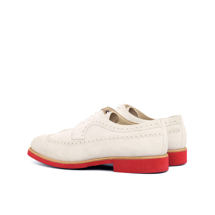 Men's Longwing Blucher Shoes Leather White 4372 4- MERRIMIUM