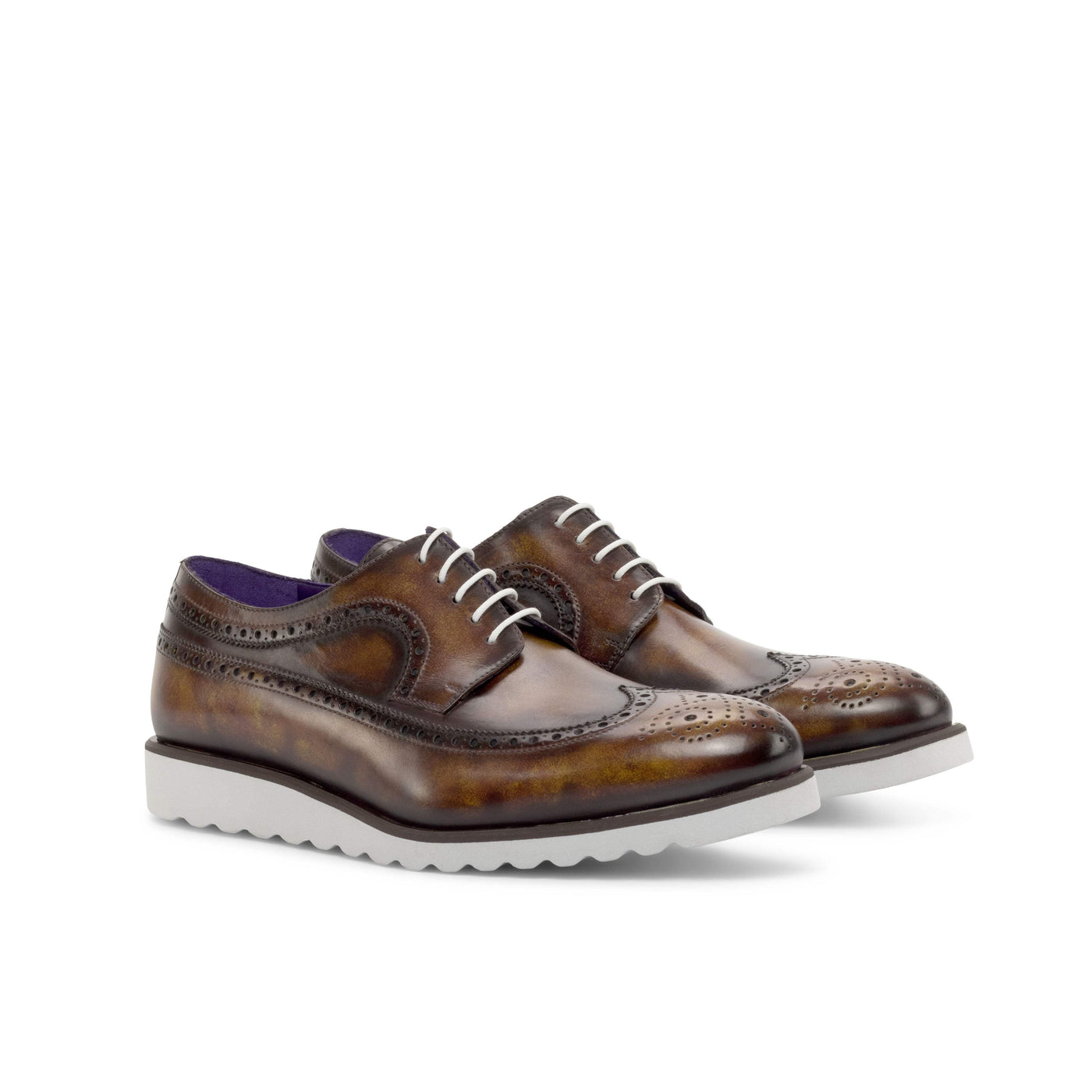 Men's Longwing Blucher Shoes Patina Burgundy 4846 3- MERRIMIUM