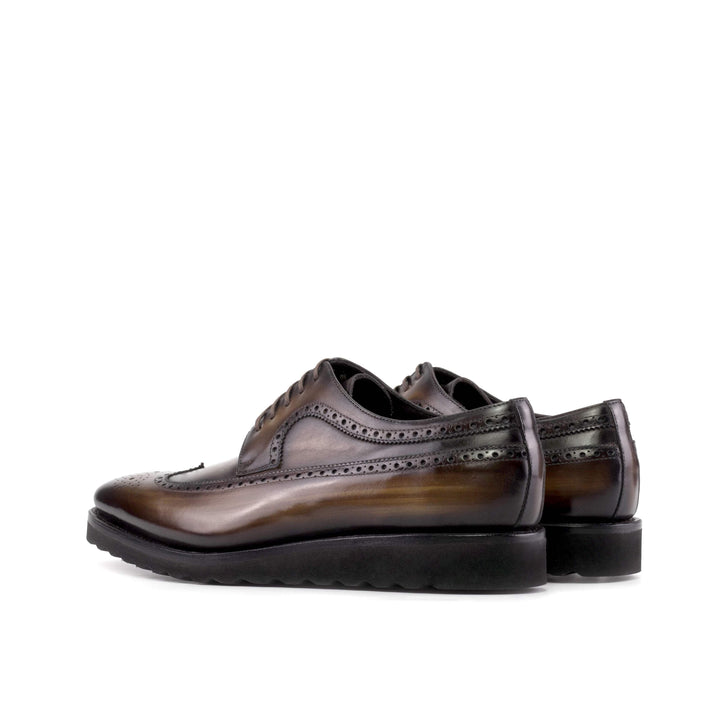 Men's Longwing Blucher Shoes Patina Goodyear Welt Brown 5618 4- MERRIMIUM