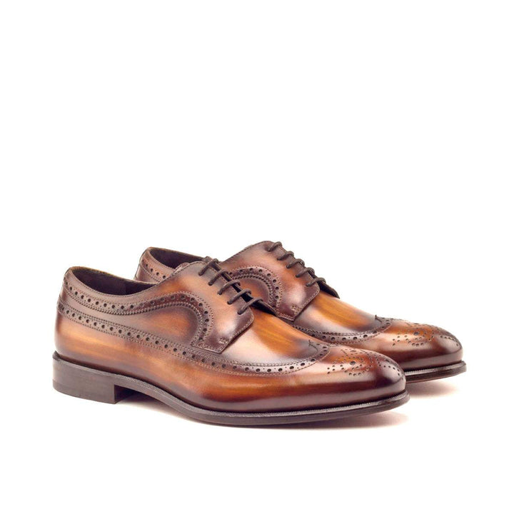 Men's Longwing Blucher Shoes Patina Leather Brown 2909 3- MERRIMIUM
