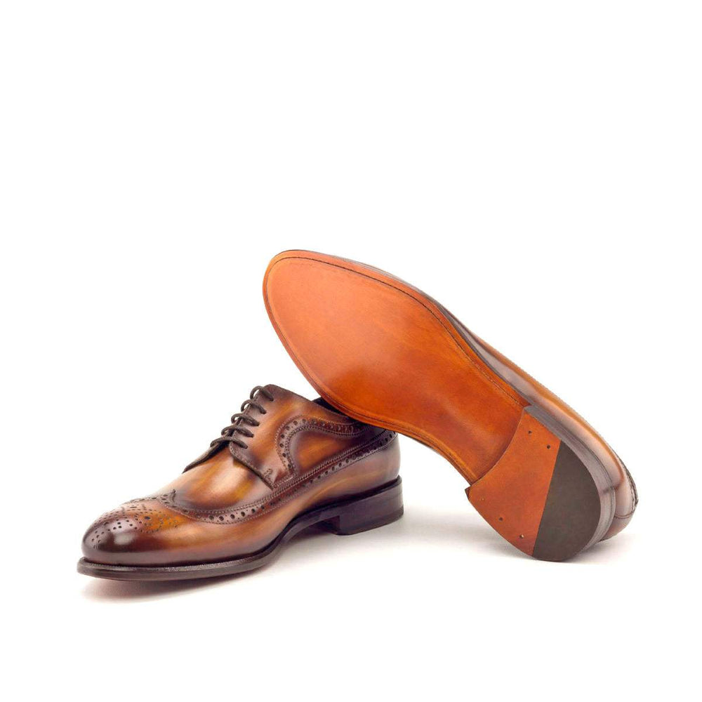 Men's Longwing Blucher Shoes Patina Leather Brown 2909 2- MERRIMIUM