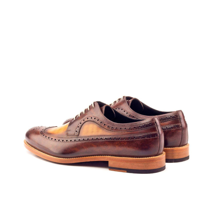 Men's Longwing Blucher Shoes Patina Leather Brown 3042 4- MERRIMIUM