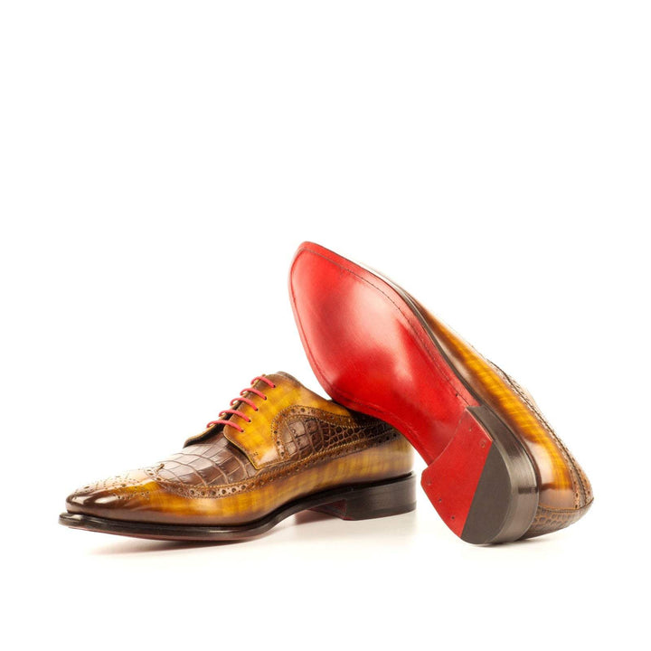 Men's Longwing Blucher Shoes Patina Leather Brown 3786 5- MERRIMIUM