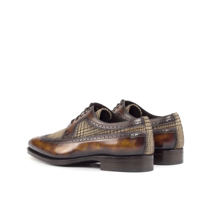 Men's Longwing Blucher Shoes Patina Leather Goodyear Welt Brown Burgundy 4983 4- MERRIMIUM