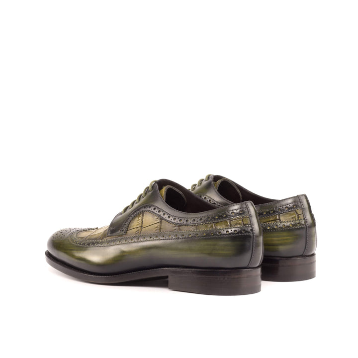 Men's Longwing Blucher Shoes Patina Leather Goodyear Welt Green 5433 4- MERRIMIUM