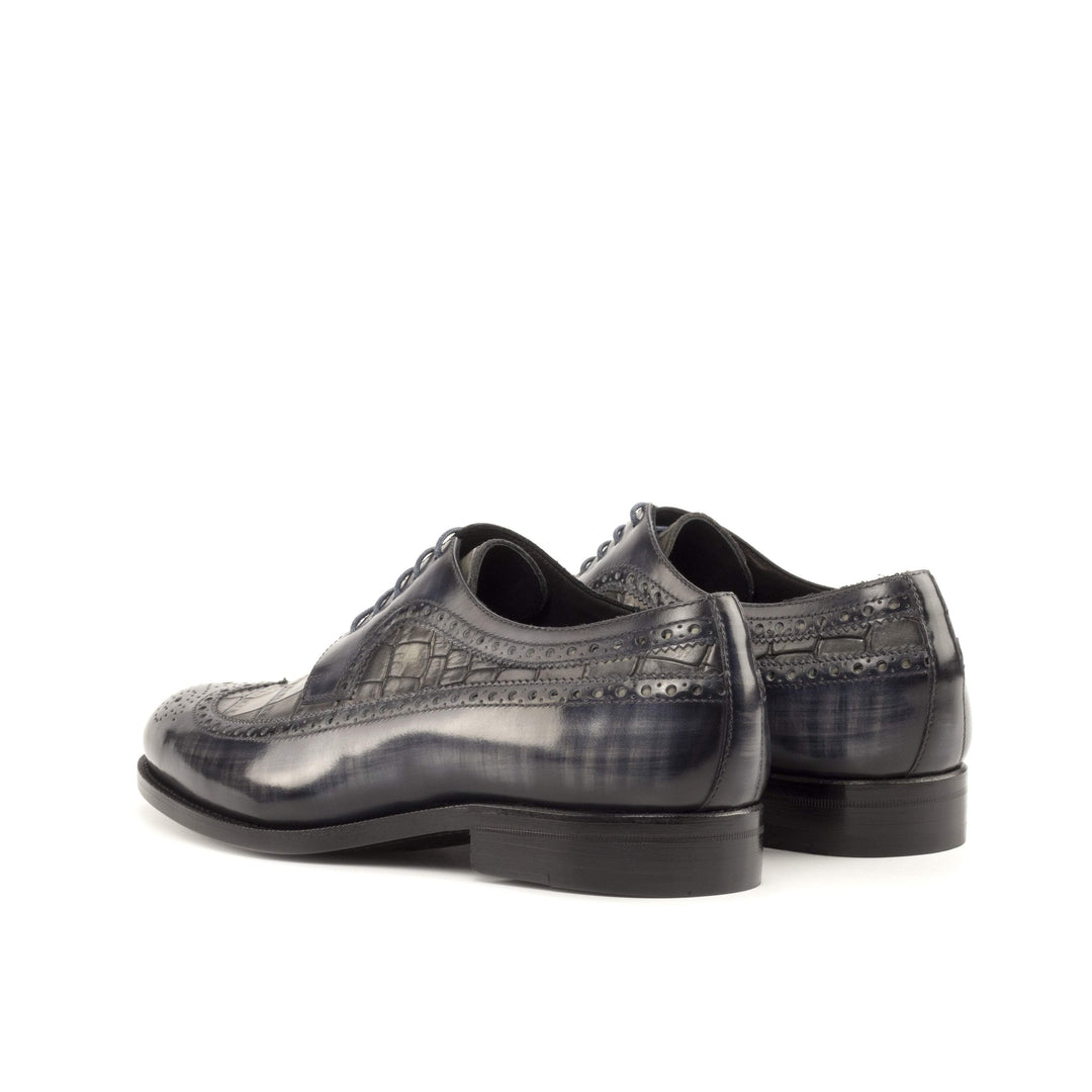 Men's Longwing Blucher Shoes Patina Leather Goodyear Welt Grey 5435 4- MERRIMIUM