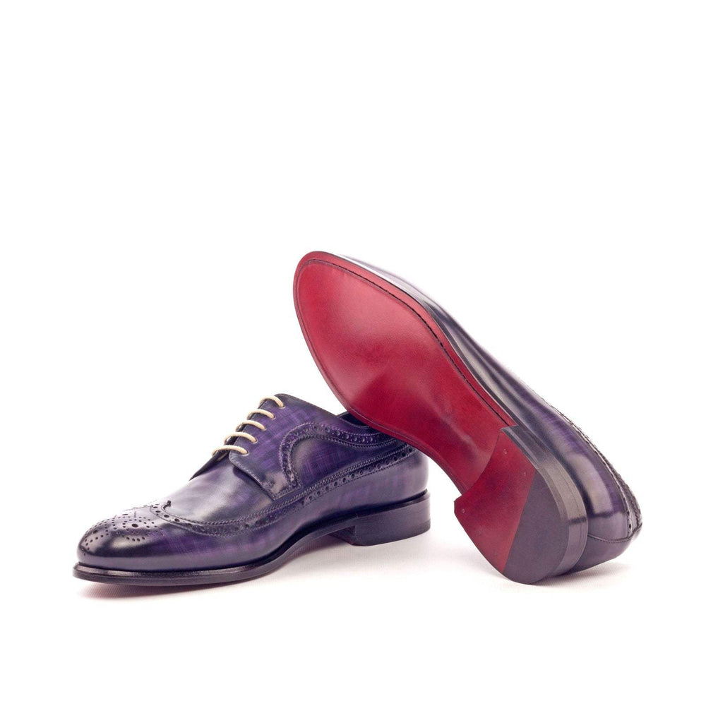 Men's Longwing Blucher Shoes Patina Leather Violet 3166 2- MERRIMIUM