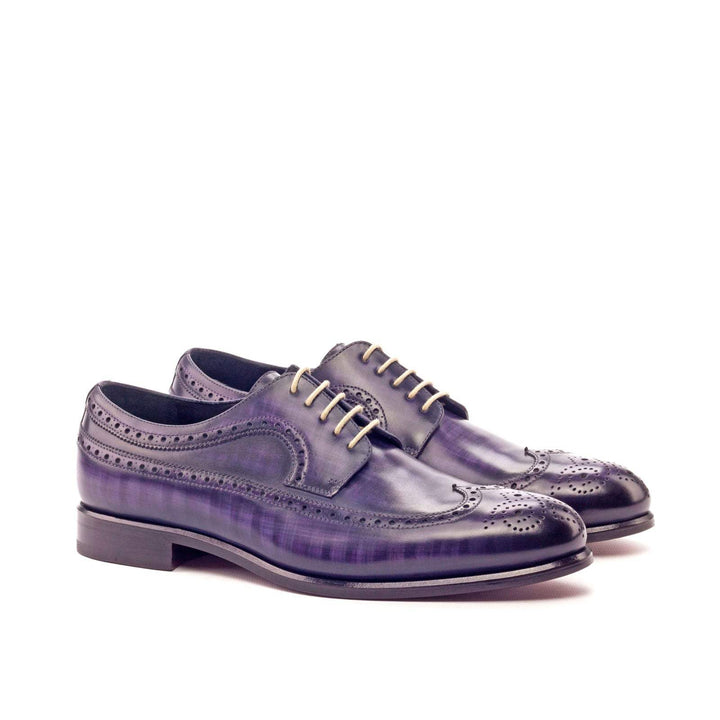 Men's Longwing Blucher Shoes Patina Leather Violet 3166 3- MERRIMIUM
