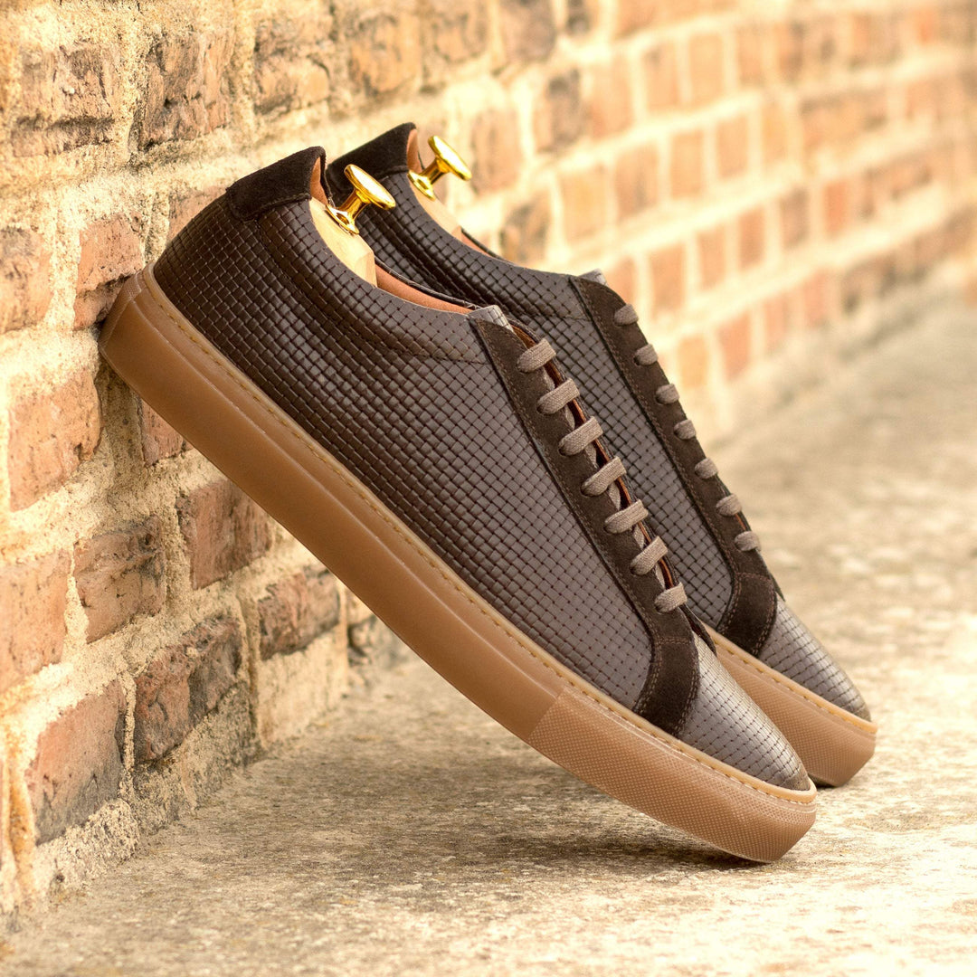 Men's Low Kick Sneakers Leather Dark Brown 5506 1- MERRIMIUM--GID-4978-5506