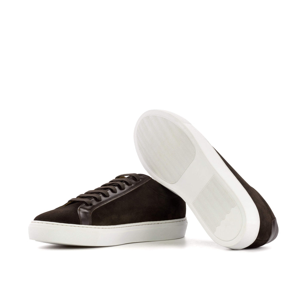 Men's Low Kick Sneakers Leather Dark Brown 5717 2- MERRIMIUM