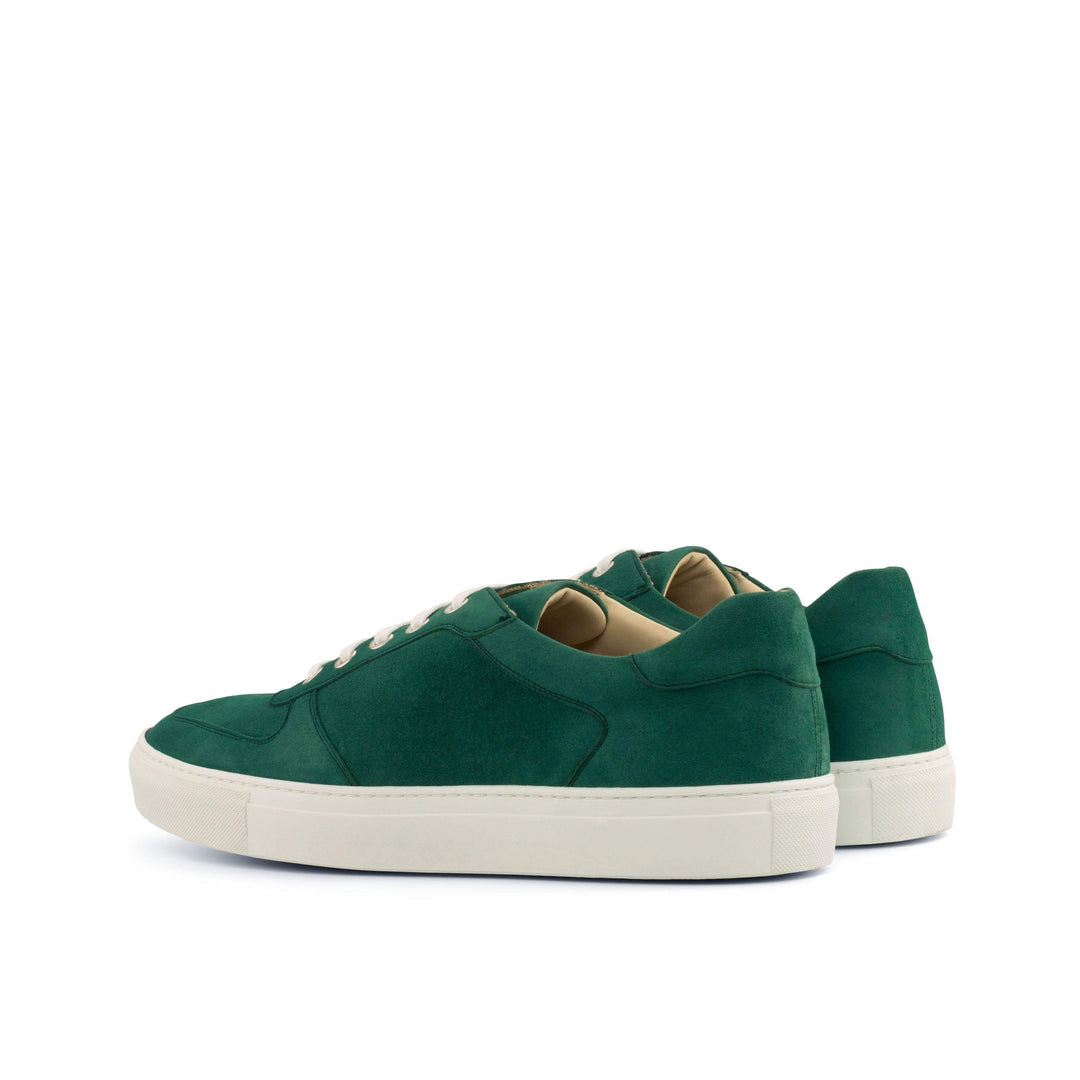Men's Low Top Trainer Shoes Leather Green 4178 3- MERRIMIUM