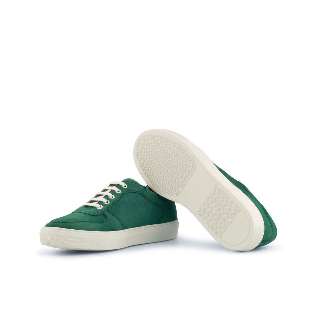 Men's Low Top Trainer Shoes Leather Green 4178 2- MERRIMIUM