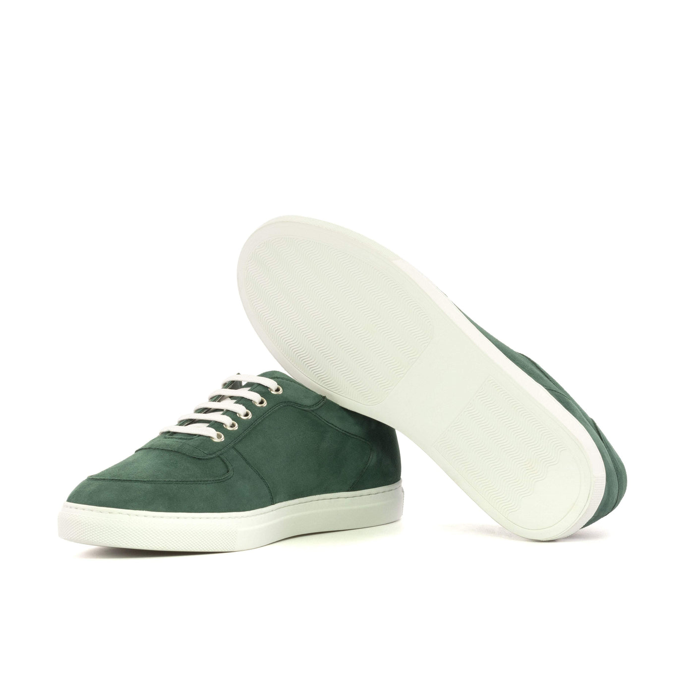 Men's Low Top Trainer Shoes Leather Green 5469 2- MERRIMIUM