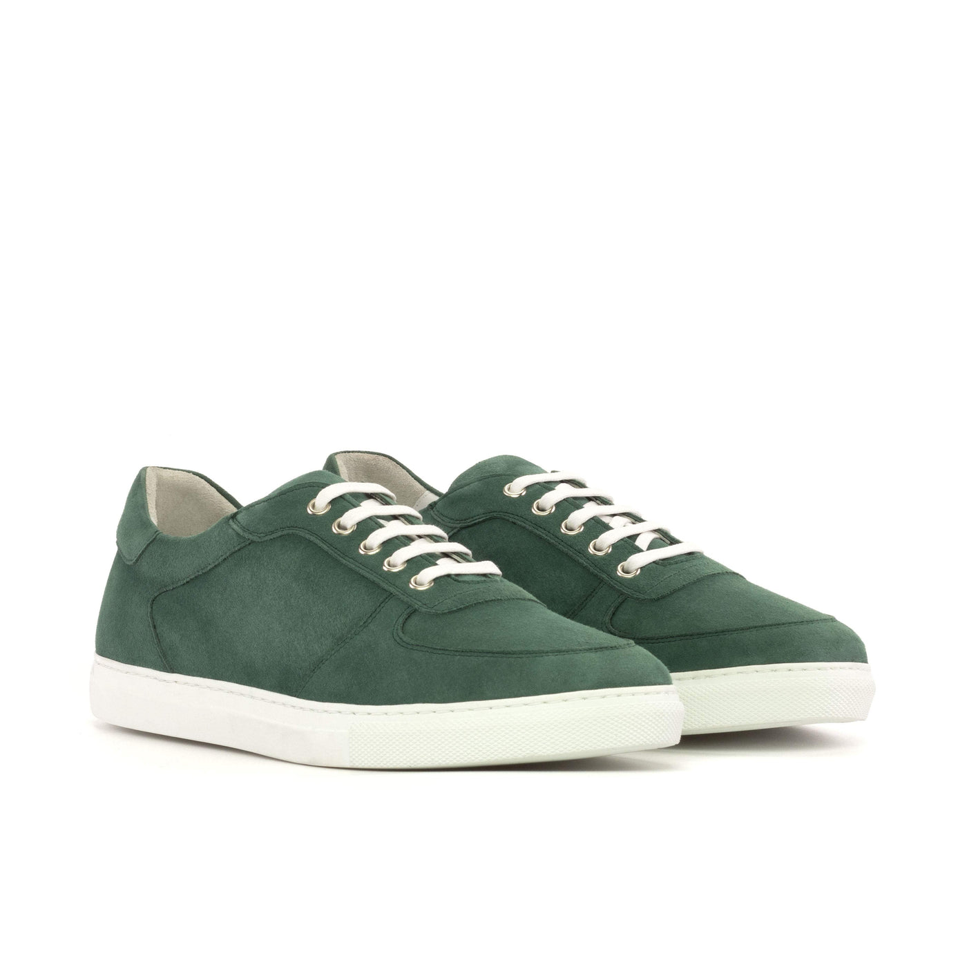 Men's Low Top Trainer Shoes Leather Green 5469 3- MERRIMIUM