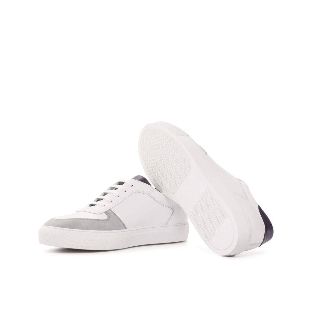 Men's Low Top Trainer Shoes Leather Grey 4540 2- MERRIMIUM