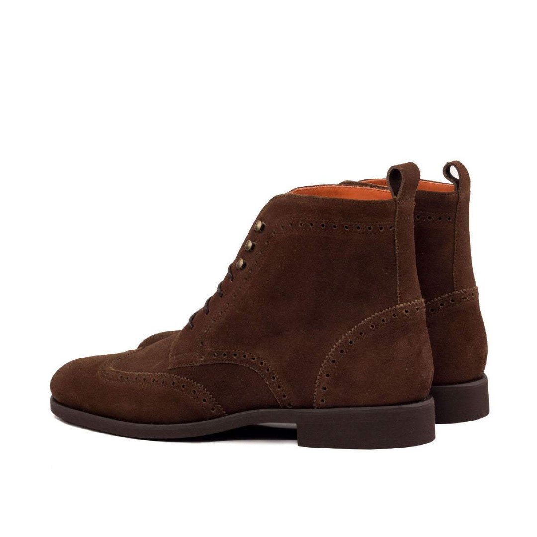 Men's Military Brogue Boots Leather Brown 2454 3- MERRIMIUM