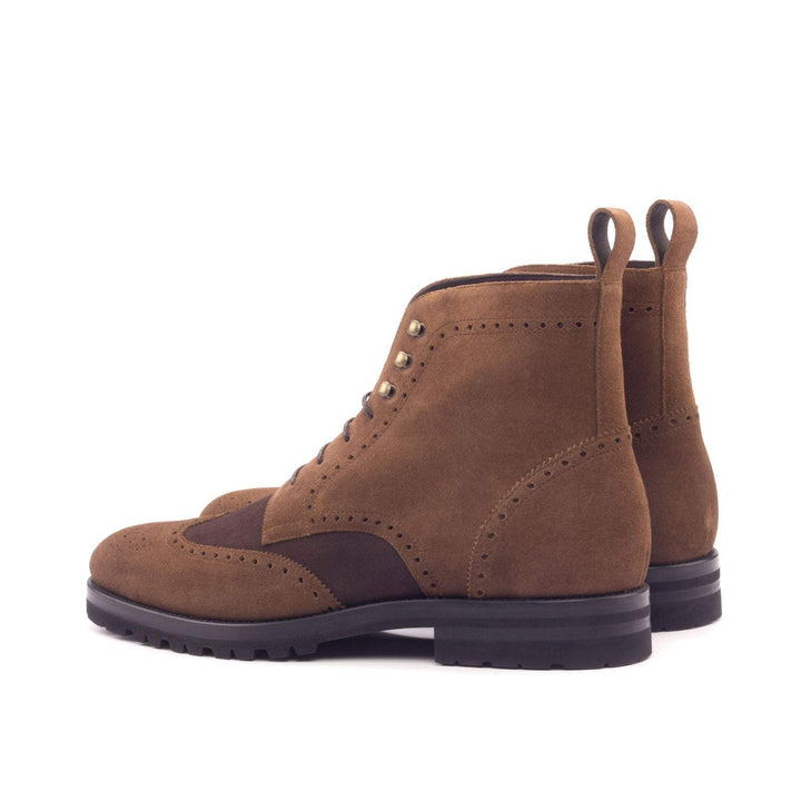 Men's Military Brogue Boots Leather Brown 3094 4- MERRIMIUM