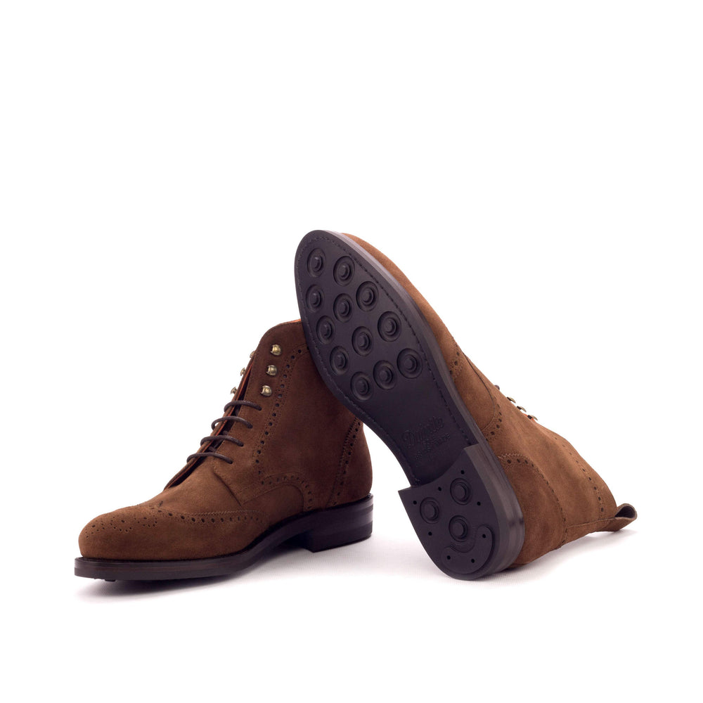 Men's Military Brogue Boots Leather Goodyear Welt Brown 3280 2- MERRIMIUM