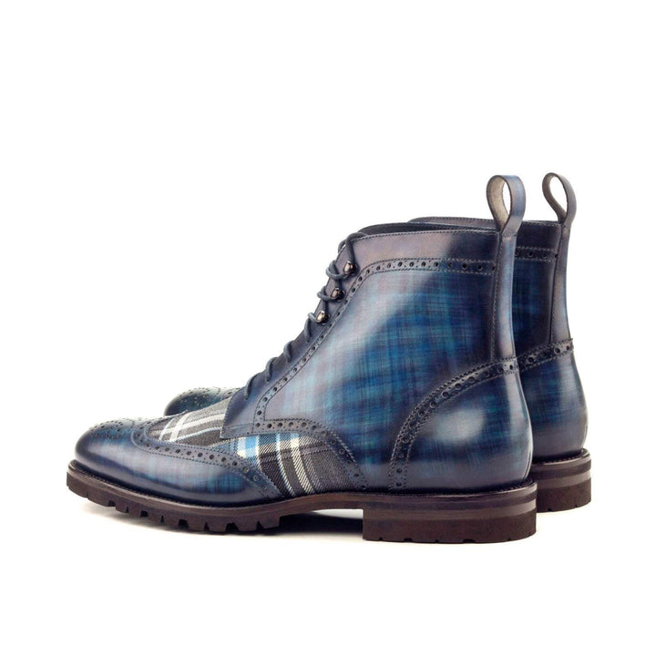 Men's Military Brogue Boots Patina Grey Blue 2928 4- MERRIMIUM