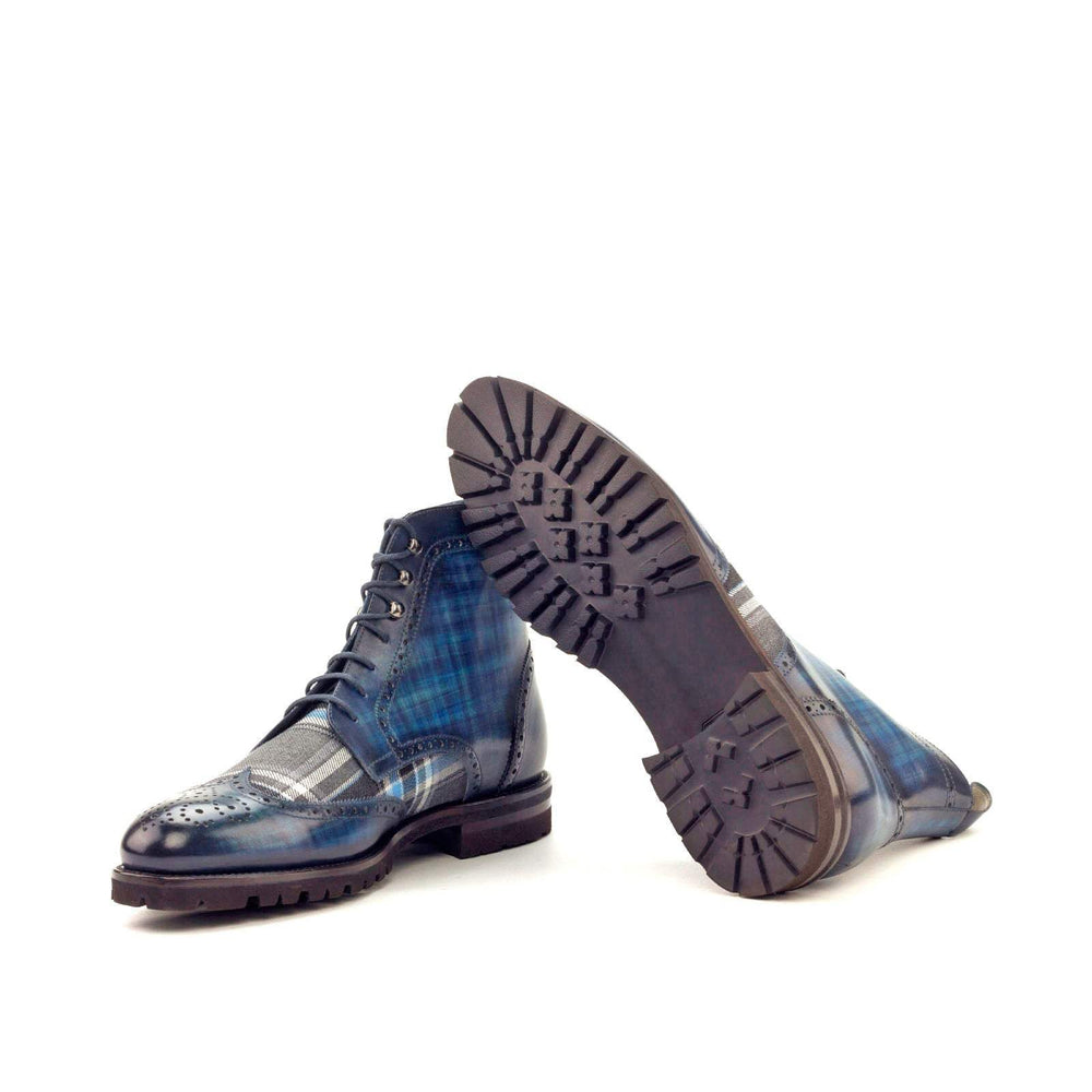 Men's Military Brogue Boots Patina Grey Blue 2928 2- MERRIMIUM