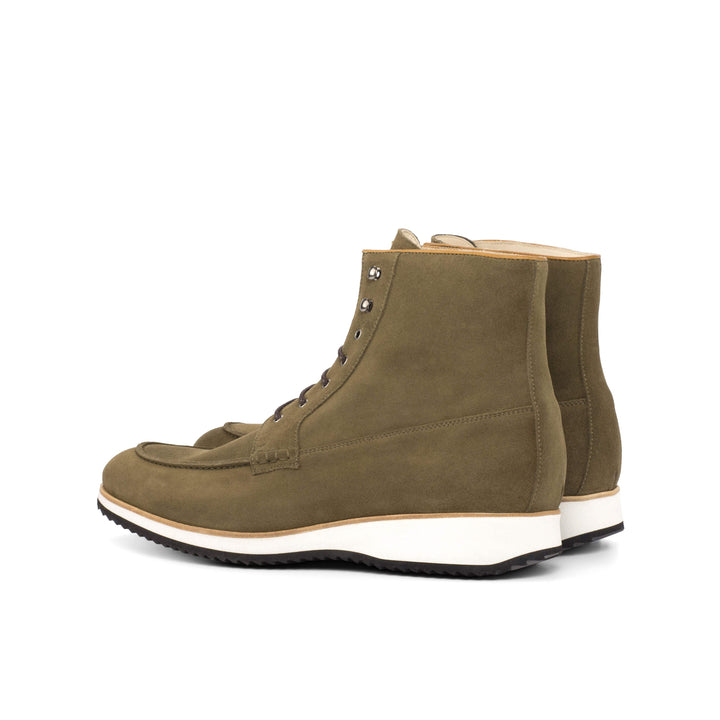 Men's Moc Boots Leather Brown Green 4487 4- MERRIMIUM