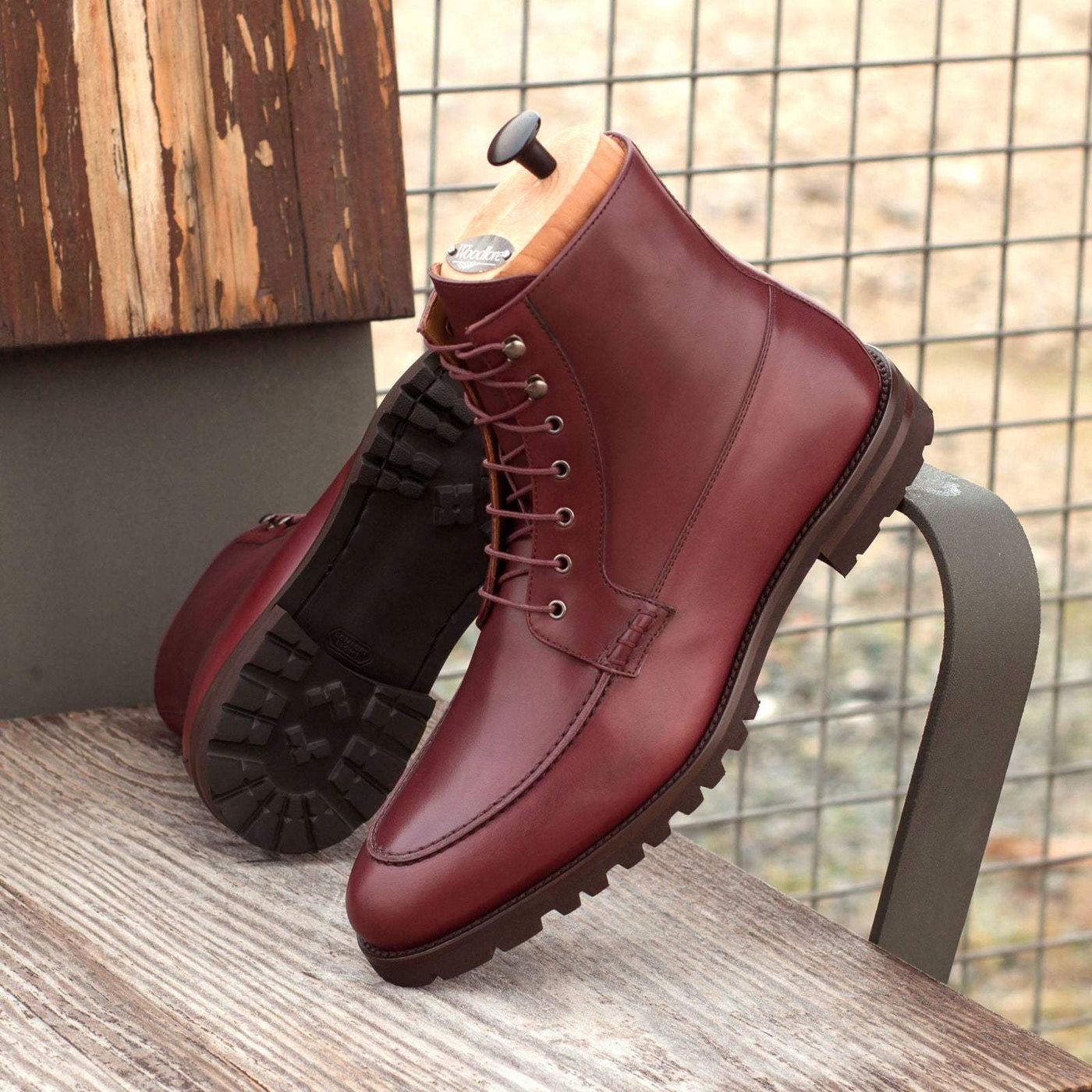 Men's Moc Boots Leather Burgundy 4040 4- MERRIMIUM