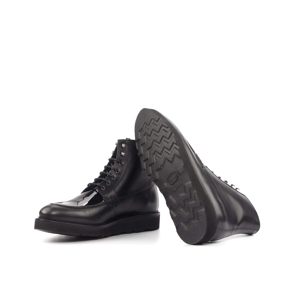 Men's Moc Boots Leather Goodyear Welt Black 4618 2- MERRIMIUM