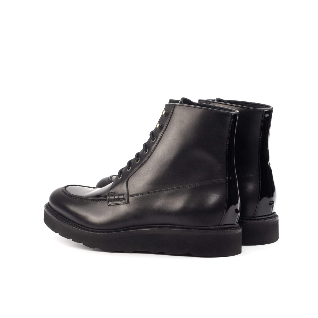 Men's Moc Boots Leather Goodyear Welt Black 4618 4- MERRIMIUM