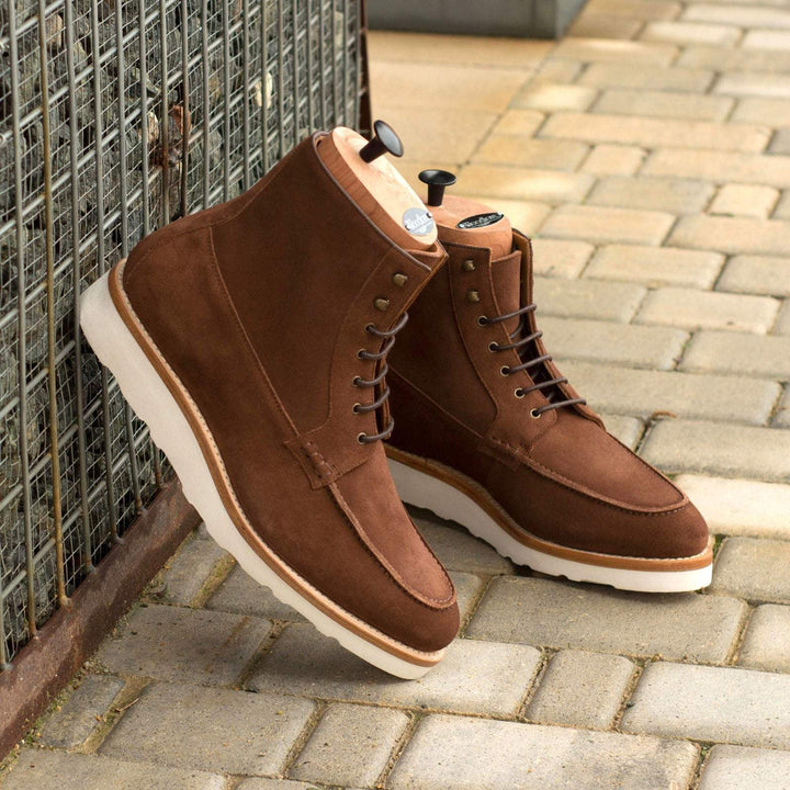 Men's Moc Boots Leather Goodyear Welt Brown 4041 4- MERRIMIUM