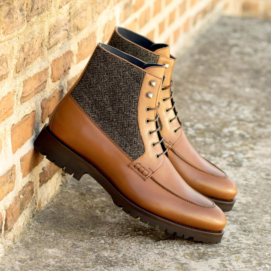 Men's Moc Boots Leather Goodyear Welt Grey Brown 4992 1- MERRIMIUM--GID-3146-4992