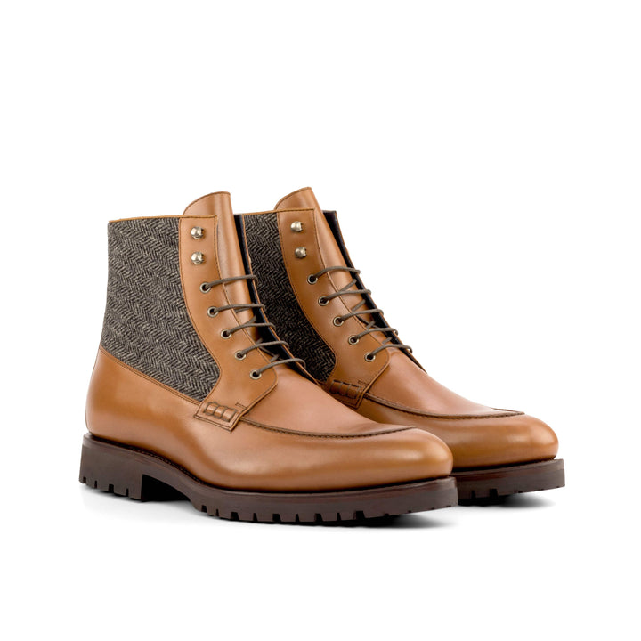 Men's Moc Boots Leather Goodyear Welt Grey Brown 4992 3- MERRIMIUM