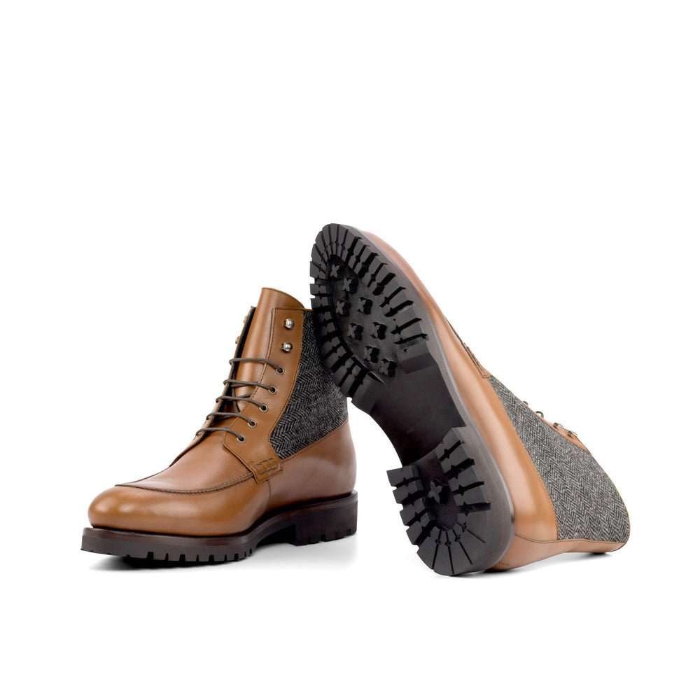 Men's Moc Boots Leather Goodyear Welt Grey Brown 4992 2- MERRIMIUM