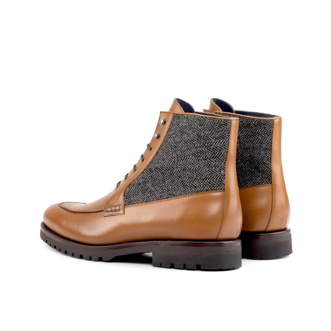 Men's Moc Boots Leather Goodyear Welt Grey Brown 4992 4- MERRIMIUM