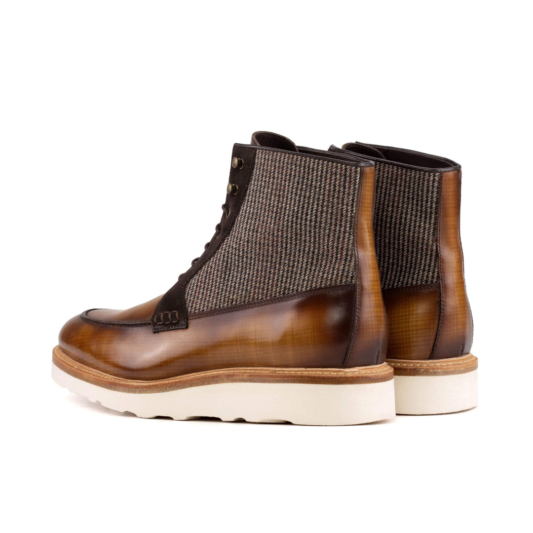 Men's Moc Boots Patina Leather Goodyear Welt Brown Dark Brown 5723 4- MERRIMIUM