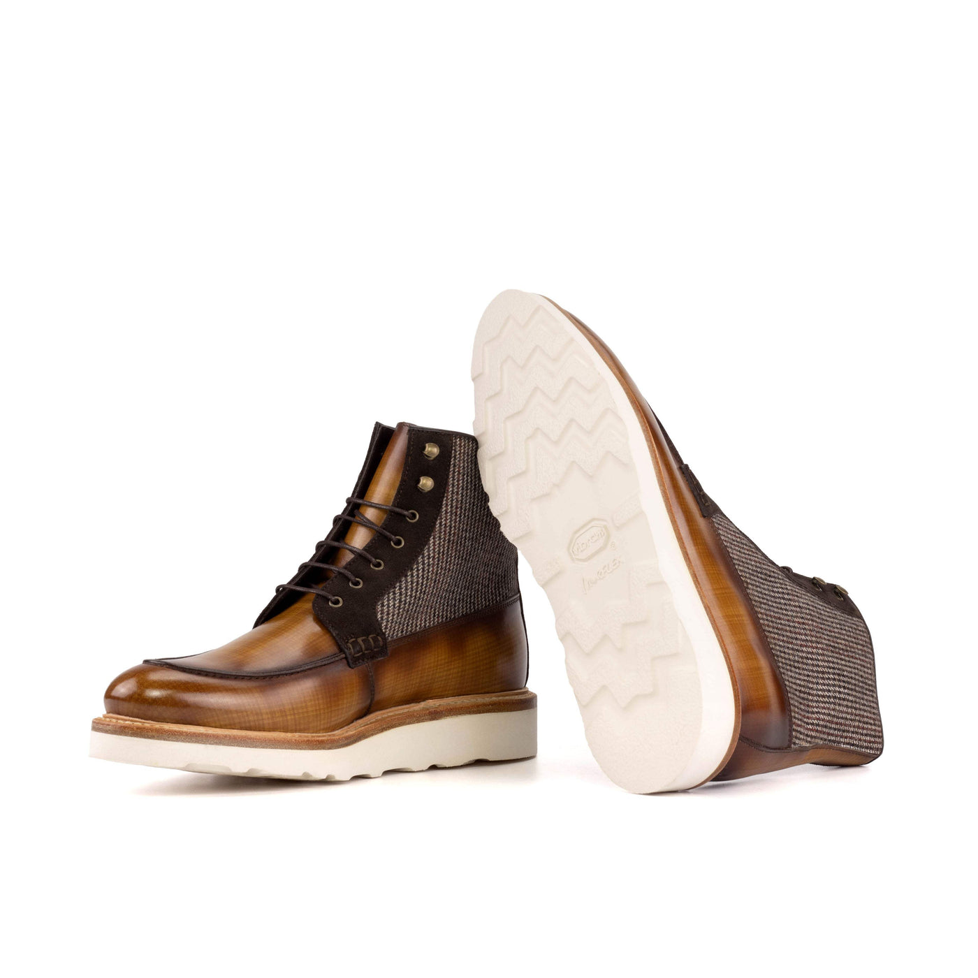 Men's Moc Boots Patina Leather Goodyear Welt Brown Dark Brown 5723 2- MERRIMIUM