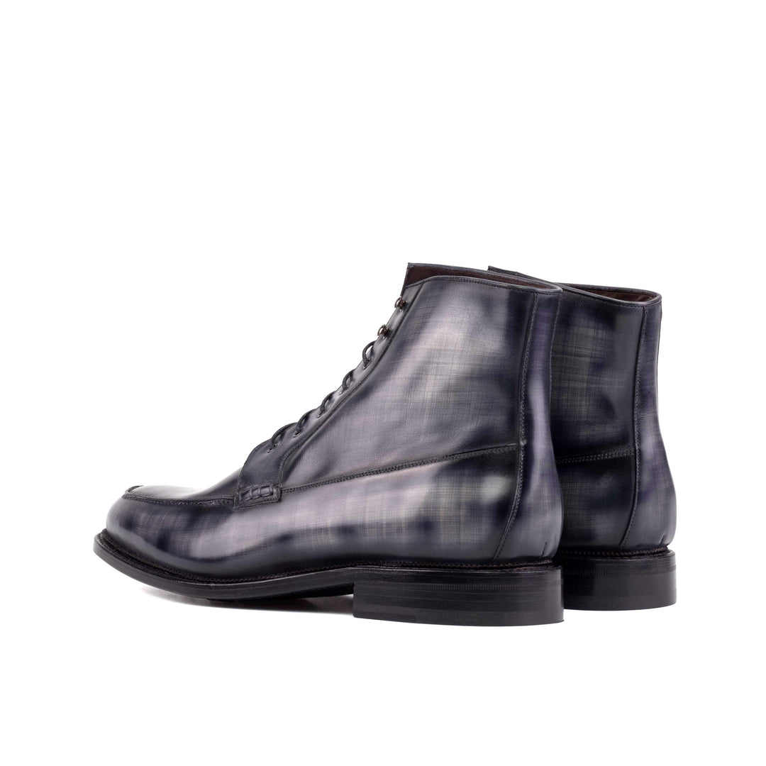 Men's Moc Boots Patina Leather Goodyear Welt Grey 5575 4- MERRIMIUM
