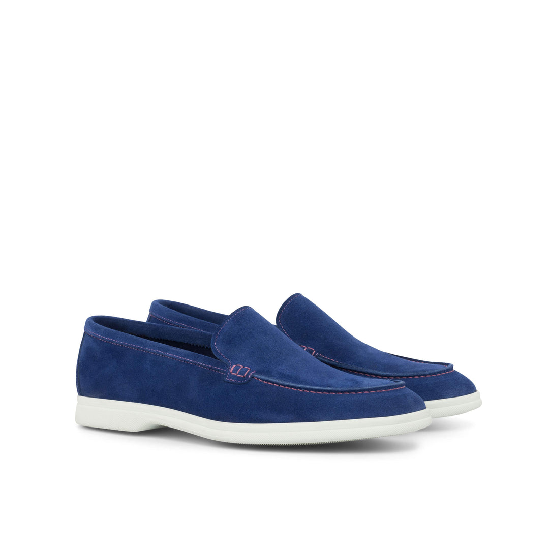 Men's Moccasin Flexible Shoes Leather Blue 4435 3- MERRIMIUM