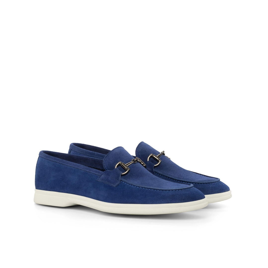 Men's Moccasin Flexible Shoes Leather Blue 4461 3- MERRIMIUM
