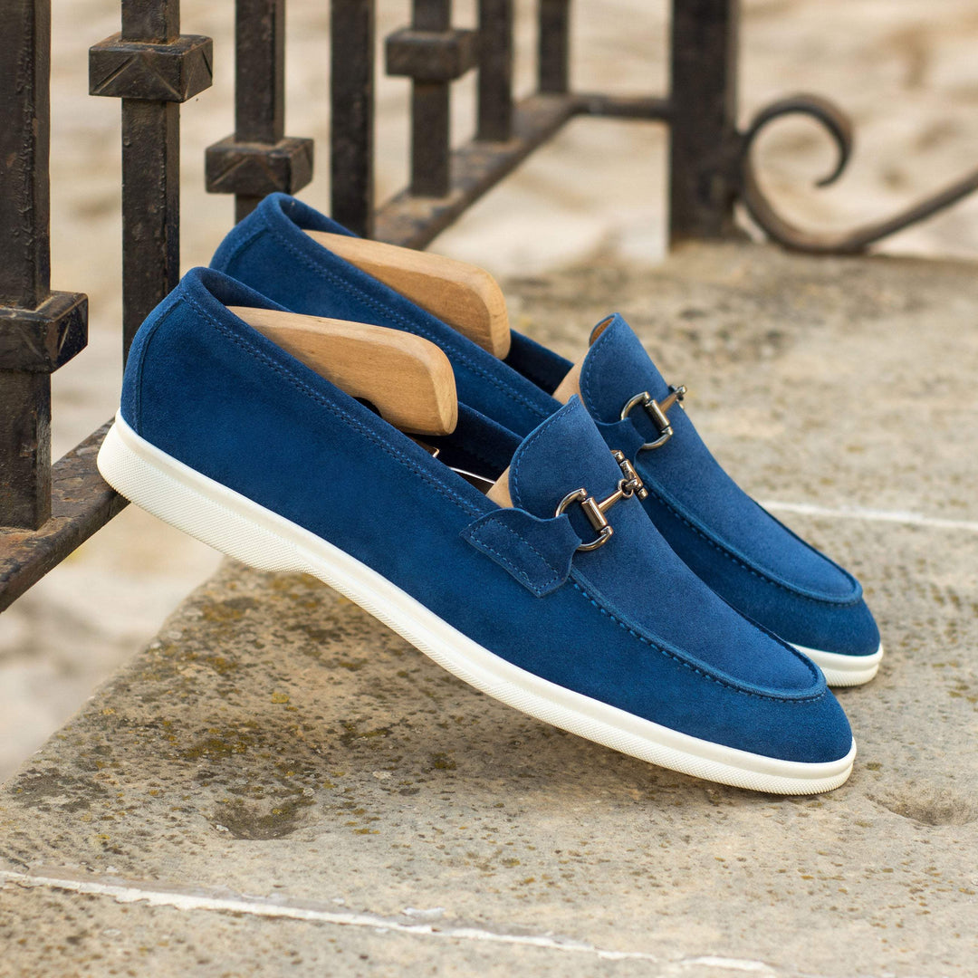 Men's Moccasin Flexible Shoes Leather Blue 4461 1- MERRIMIUM--GID-3147-4461