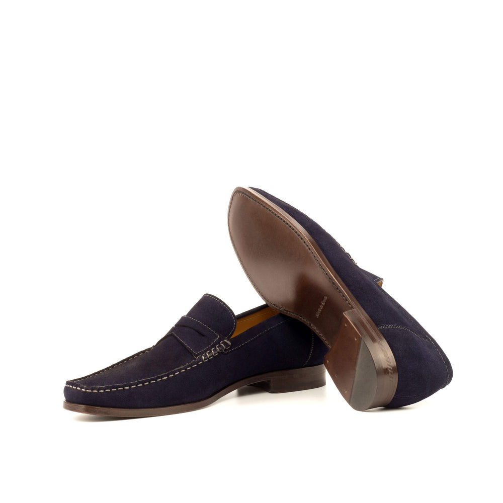 Men's Moccasin Shoes Leather Blue 3720 2- MERRIMIUM