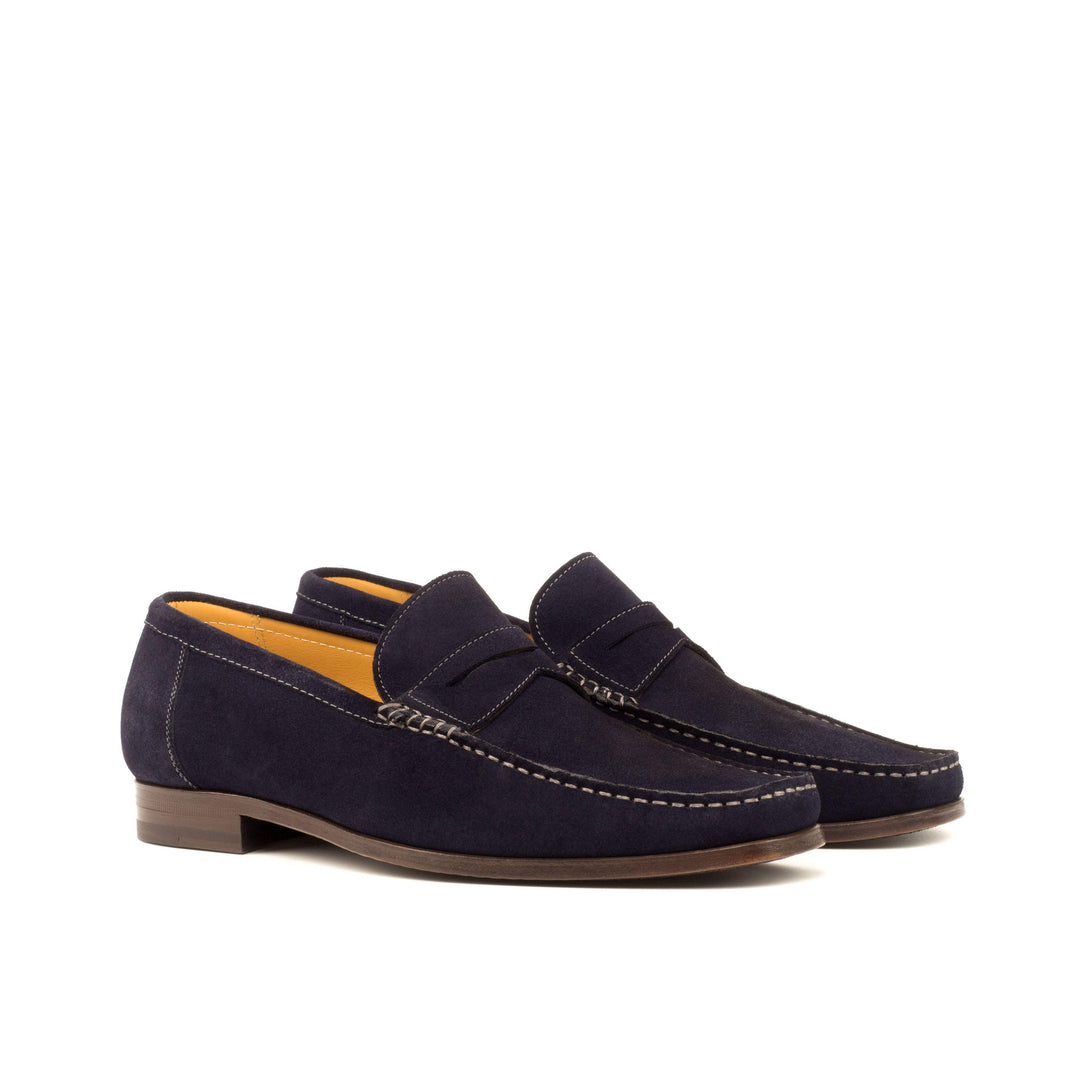Men's Moccasin Shoes Leather Blue 3720 3- MERRIMIUM