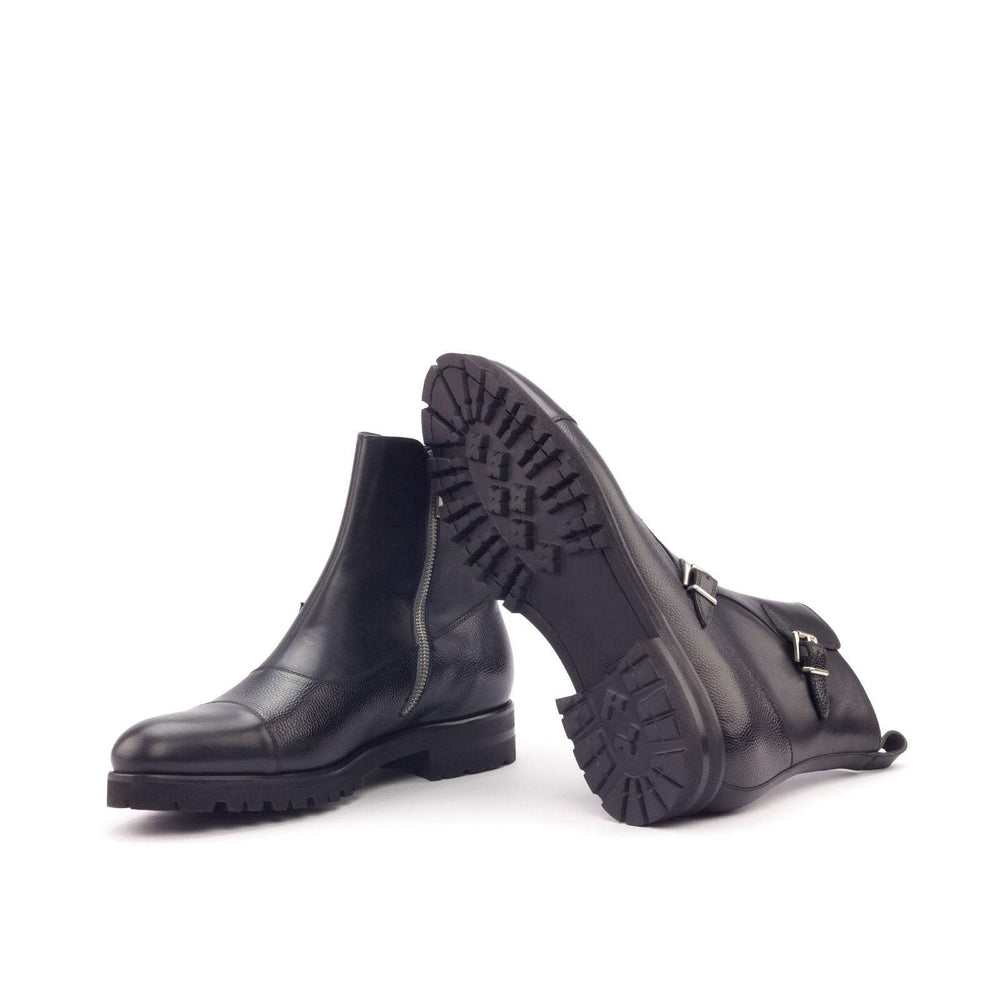Men's Octavian Buckle Boots Leather Black 2991 2- MERRIMIUM