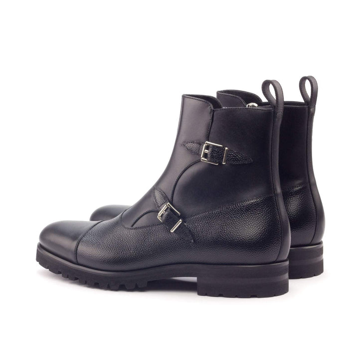 Men's Octavian Buckle Boots Leather Black 2991 4- MERRIMIUM