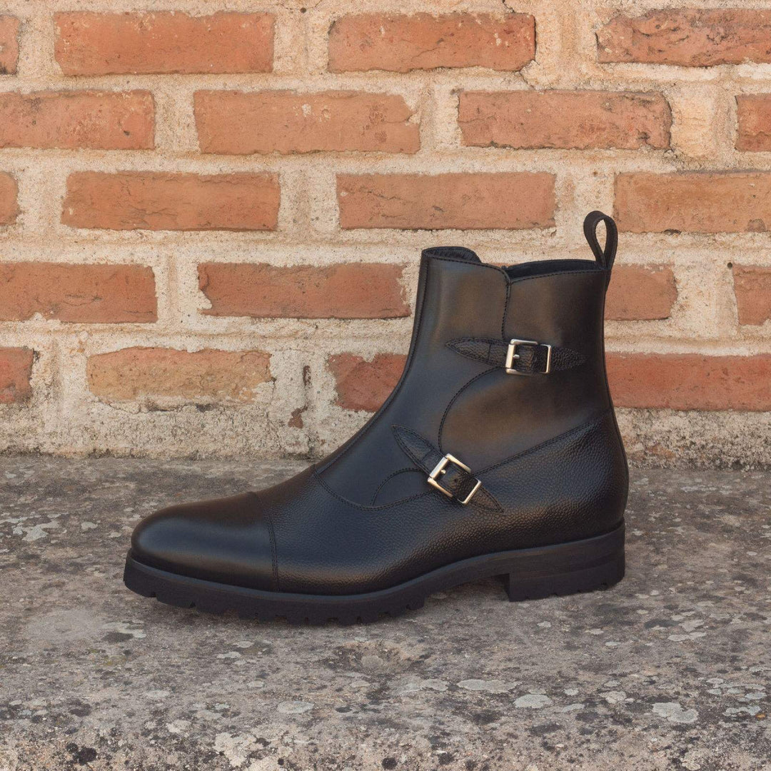 Men's Octavian Buckle Boots Leather Black 2991 1- MERRIMIUM--GID-2297-2991