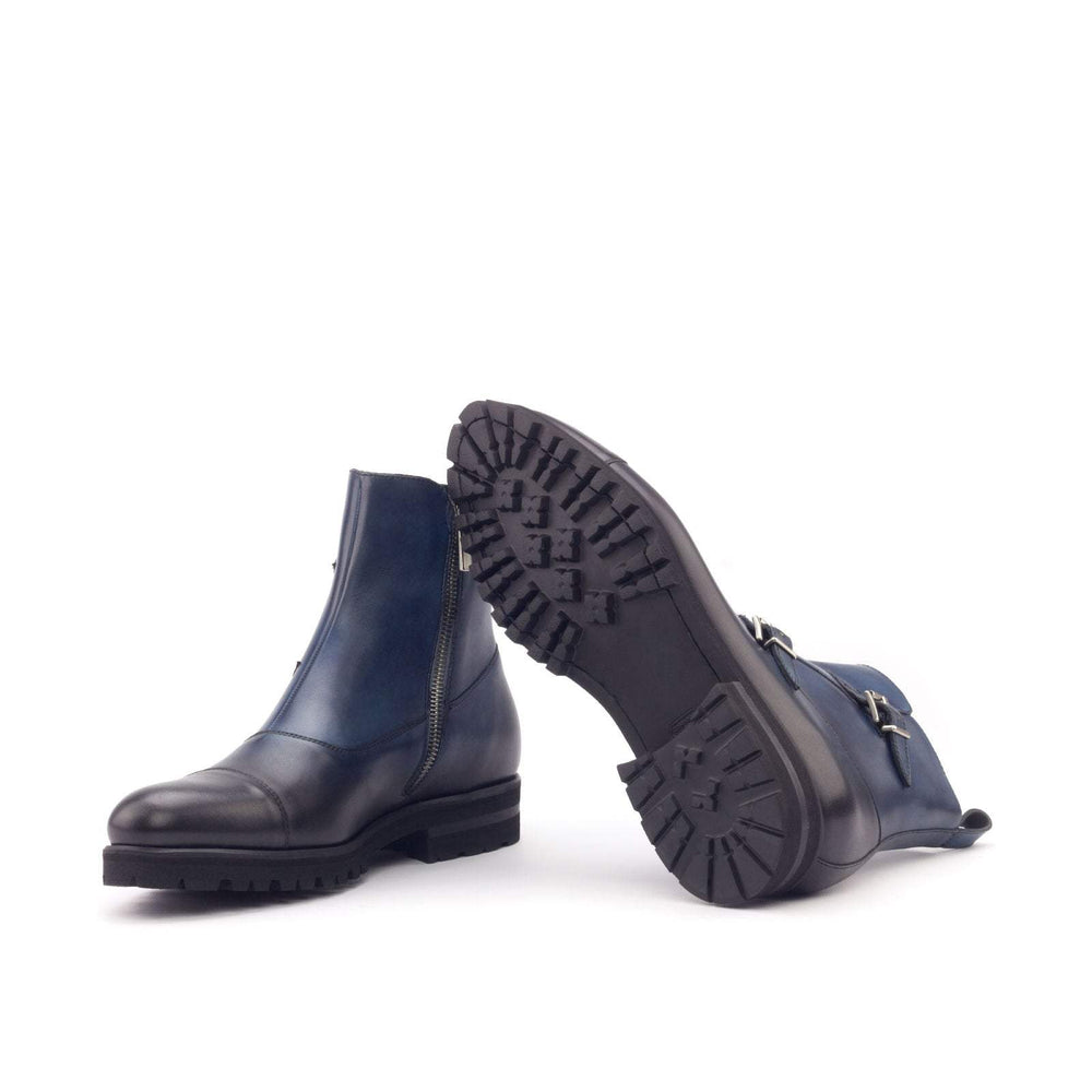Men's Octavian Buckle Boots Leather Blue 3021 2- MERRIMIUM