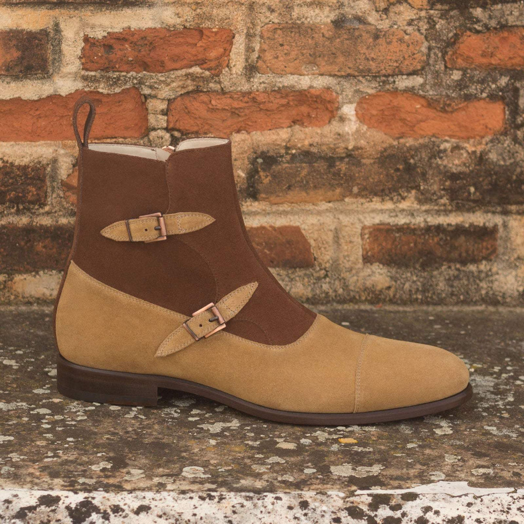 Men's Octavian Buckle Boots Leather Brown 3101 1- MERRIMIUM--GID-2297-3101